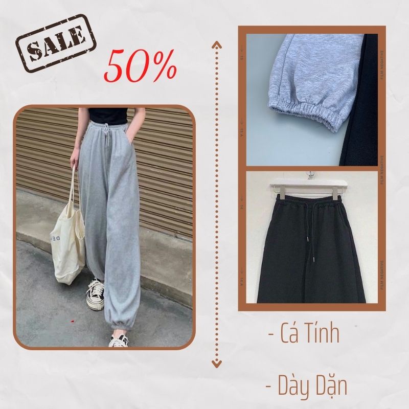 Quần jogger PANOSI - Quần bom nữ rút dây trẻ trung năng động chất liệu dầy dặn - Mã Q470