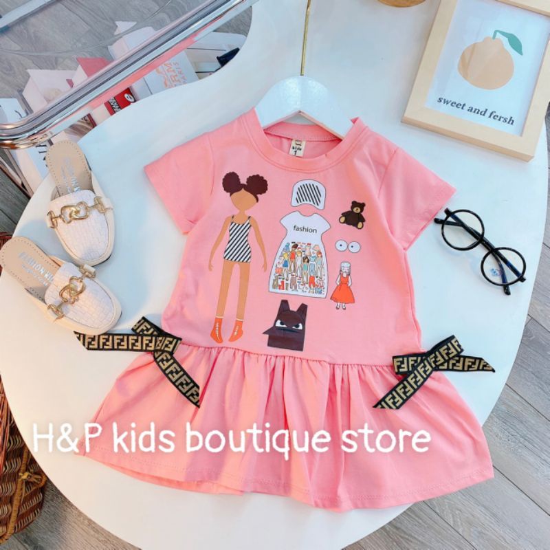 ✓10-19kg✓Váy suông đuôi cá hình cô gái cho bé từ