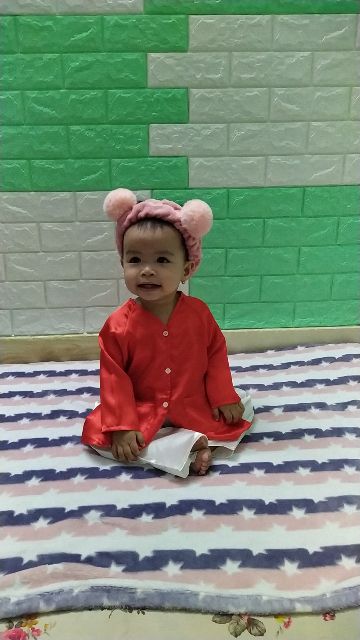 Bộ bà ba cho bé lụa satin