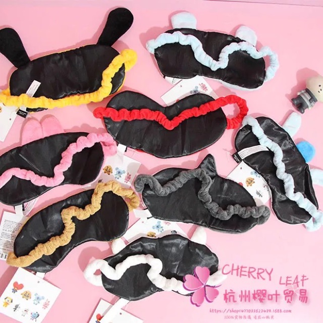 Bịt mắt bông BT21 có lót siêu mềm mịn