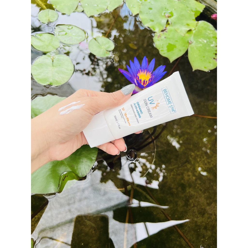 Kem chống nắng Behome Spa SPF50+ bảo vệ khỏi tia UV PA+++ dưỡng ẩm 50ml Galaxy Beauty