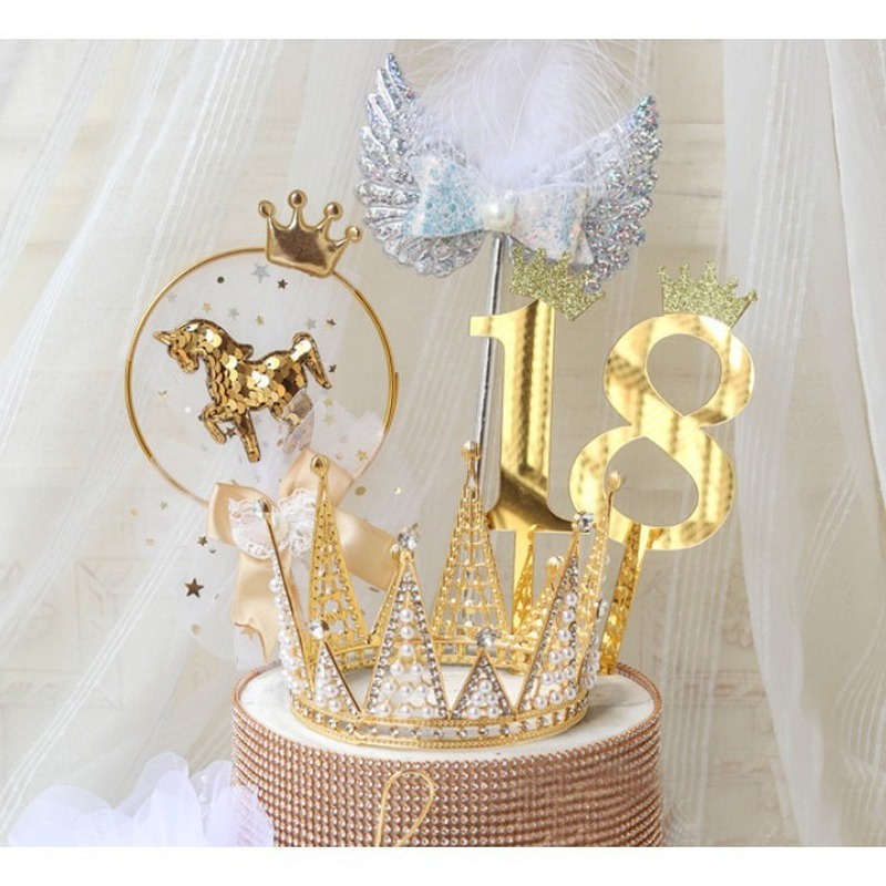 1 Chiếc Vương Miện 0-9 Chữ Số Bằng Acrylic Trang Trí Bánh Sinh Nhật Tiệc Cưới Sinh Nhật