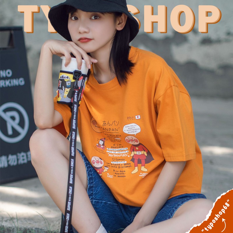 Áo thun Nhật Bản - Áo phông tay lỡ, form rộng, dáng unisex, họa tiết hoạt hình Nhật Bản TYPO shop