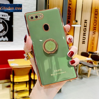 Ốp điện thoại mạ chống rơi có giá đỡ hình đồng hồ cho OPPO A1 A3 A3S A5 A5S A7 A8 A9 A12 A12E A15 A15S A35 A54 A74