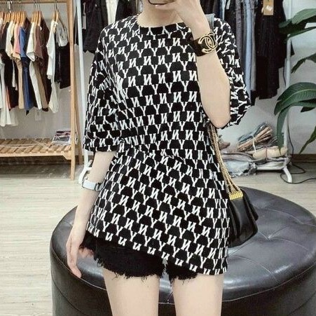 Áo Thun unisex chữ NY nam/nữ đan fom thụng - Áo Phông Thời Trang Logo NY hot nhiều màu cá tính chất liệu thoáng mát | BigBuy360 - bigbuy360.vn