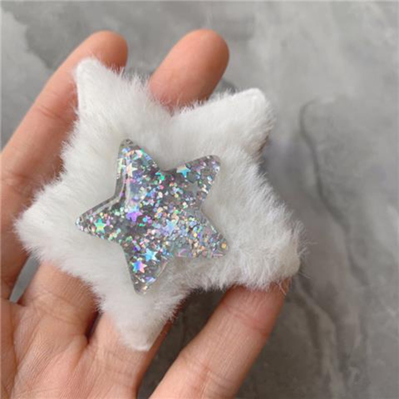 Kẹp Tóc Hình Ngôi Sao Năm Cánh Đính Kim Tuyến Lấp Lánh Nhiều Màu Sắc Cho Bé Biểu Diễn