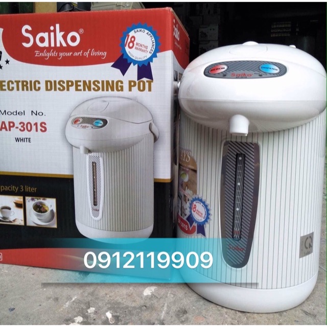 PHÍCH ĐIỆN SAIKO AP-301S 3 lít