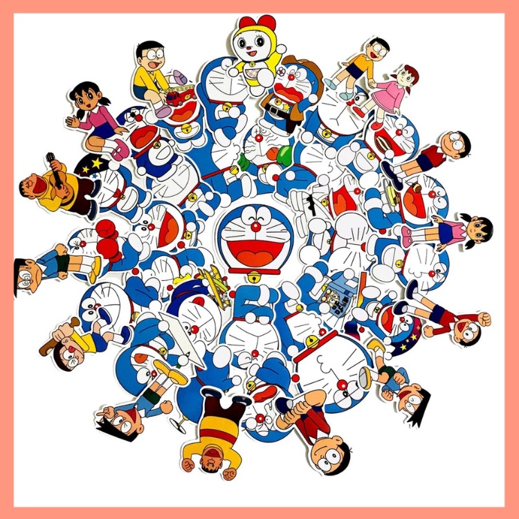 Sticker hoạt hình Conan, Doraemon, Maruko, Shin, One Piece dán laptop, xe máy, vali, đàn guitar,...