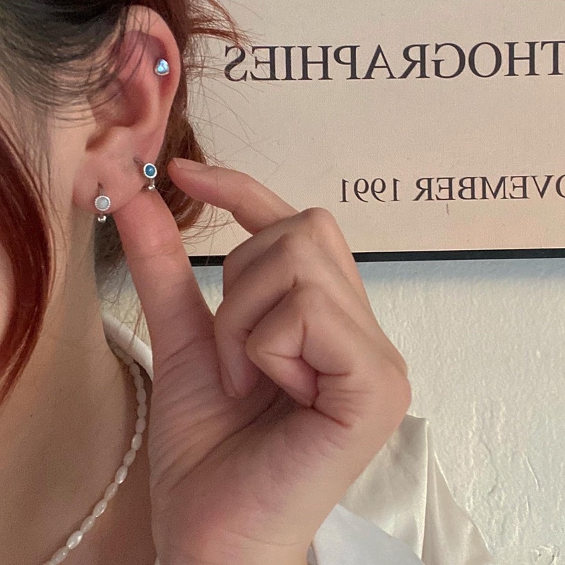 🇰🇷𝐯𝐞𝐥𝐯𝐞𝐭𝐩𝐢𝐧𝐤.𝐚𝐜𝐜 | Khuyên tai bạc 925 một chạm màu nhũ