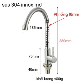 Vòi nước lạnh inox 304 rửa chén vòi inox bồn rửa chén cao cấp