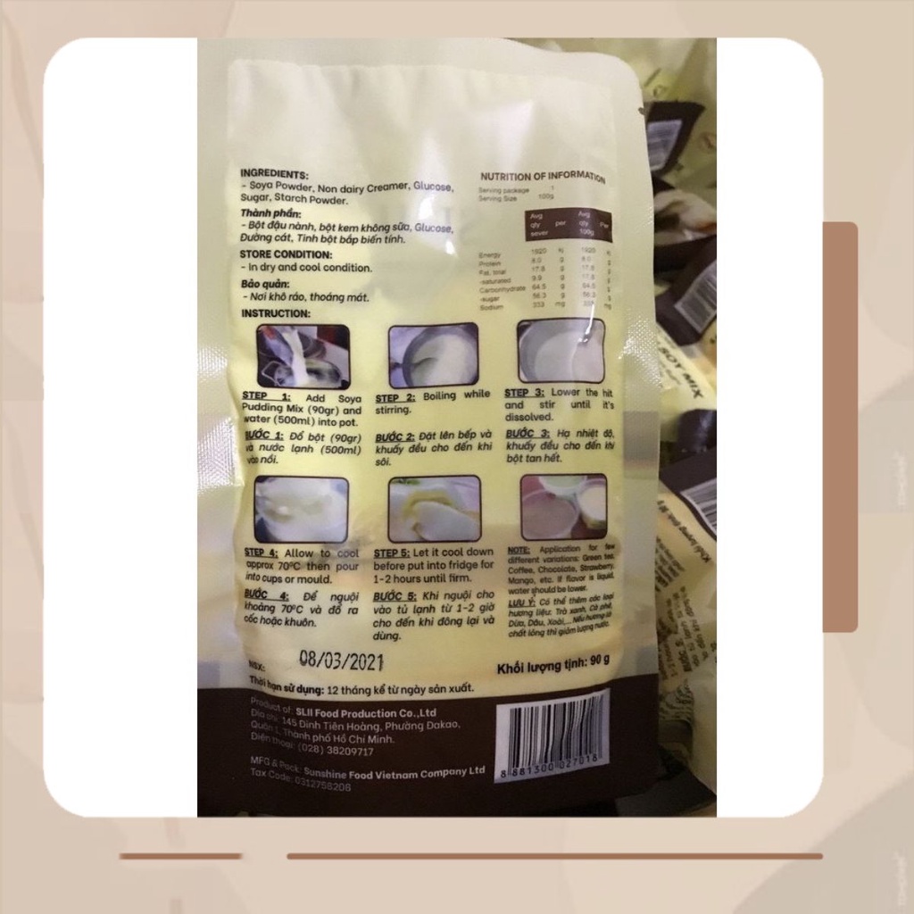 BỘT TÀU HỦ SINGAPORE 100G