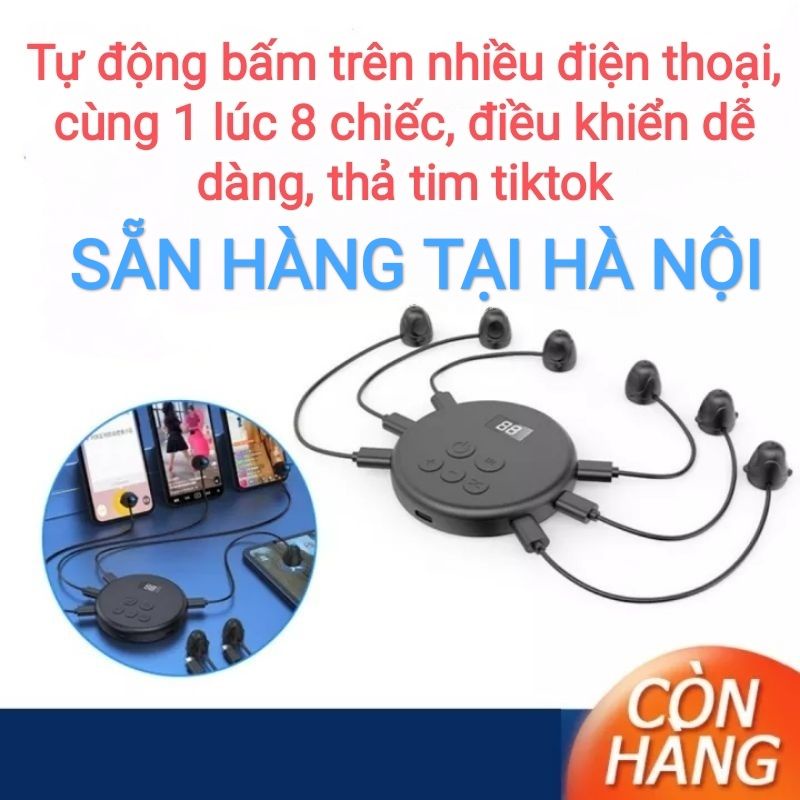 Thả Tim tăng tương tác, nhặt xu tiktok, Tự động bấm màn hình, bấm nhiều máy điện thoại, auto tab chùm, auto click, game