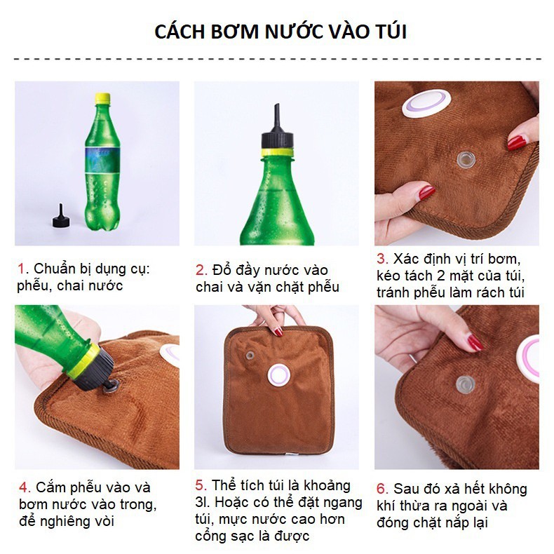 Túi sưởi, chườm nóng bụng, giảm đau bụng, giữ ấm hạ sốt gấu Bear cắm điện