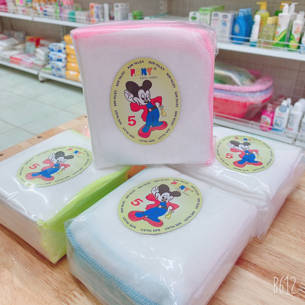 Khăn xô sữa cho bé 3 lớp siêu mềm thấm nước nhanh, bịch 10 cái