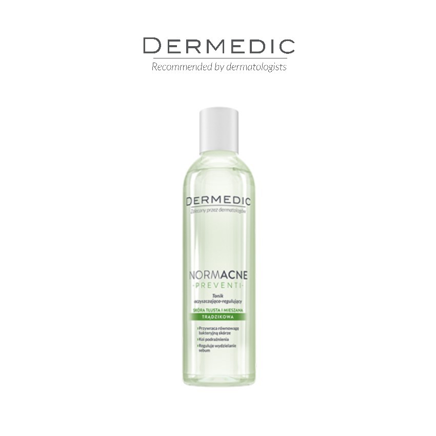 Toner làm dịu cho da dầu mụn Dermedic Normacne Cleansing And Regulating Skin 200ml