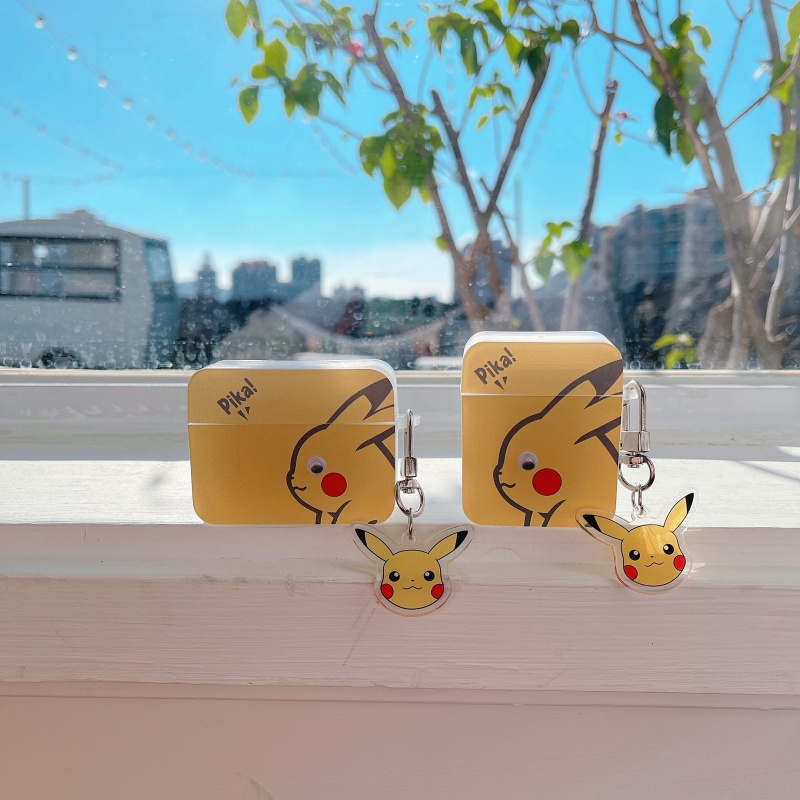 Vỏ Bảo Vệ Hộp Sạc Tai Nghe Apple AirPods 1 2 3 Pro Hình Pikachu Dễ Thương