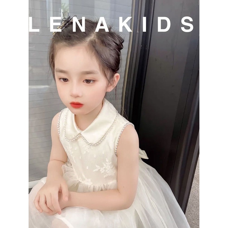 Đầm Công Chúa Hở Lưng Đính Nơ Thời Trang Mùa Hè 2022 Mới Cho Bé Gái