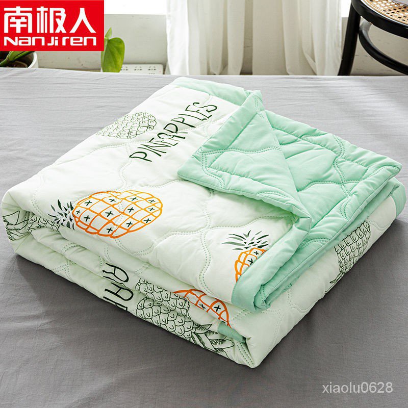 Chăn Bông Cotton Mỏng Hai Lớp Thoáng Mát Mùa Hè Thu Có Thể Giặt