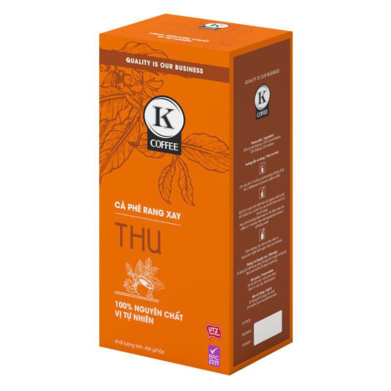 Cà phê rang xay hiệu K-Coffee Thu hộp 454g