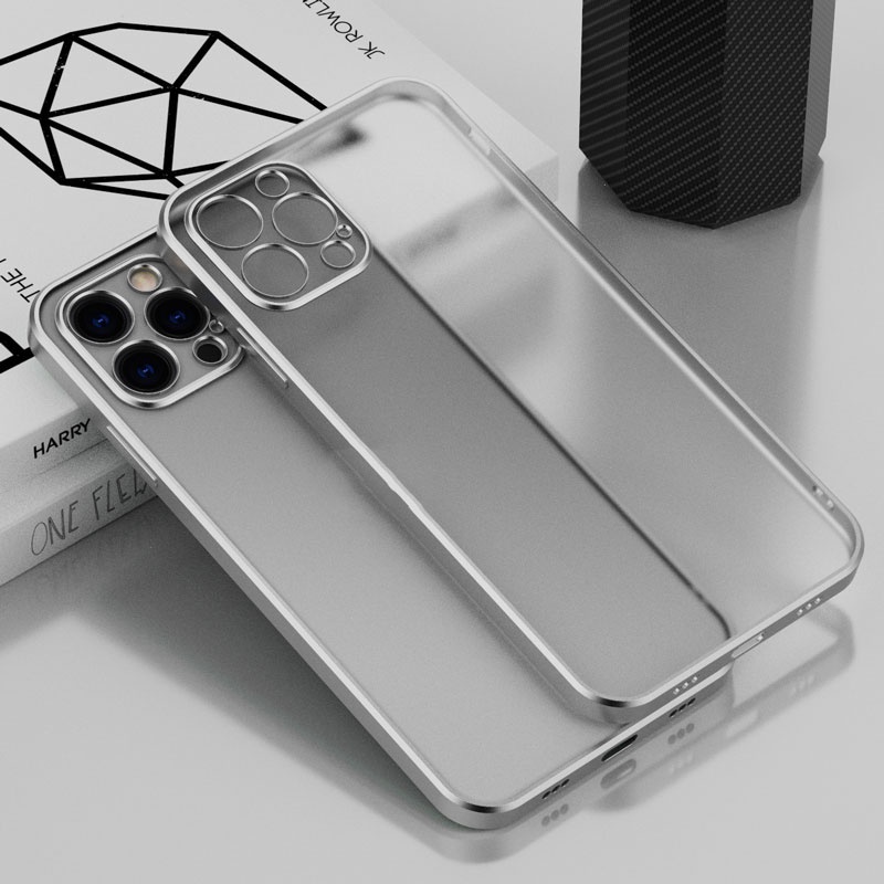 Ốp iphone - ôp Lưng Trong Dẻo Viền Vuông Mạ Màu dành cho Ip 7plus/8plus/X/Xs//Xs Max/11/11 Promax/ 12/ 12 Pro Max đẹp