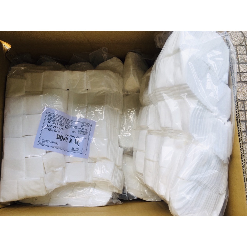Bông Y Tế Cắt Sẵn 5x5cm Bảo Thạch 500gr