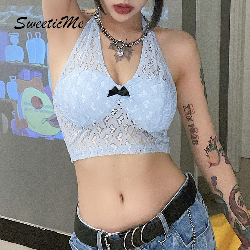 Áo Lửng Cổ Yếm Hở Lưng Dáng Ôm Màu Trơn Phối Ren Thời Trang Quyến Rũ Cho Nữ