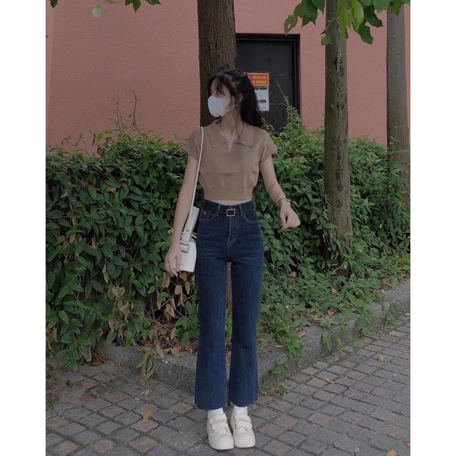 Senacloset - Áo tay ngắn Crop dễ thương năng động ( Ảnh thật kem video)