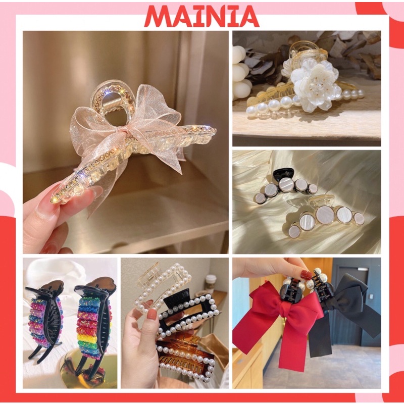 23 Mẫu Kẹp Tóc Đính Đá Đính Ngọc Trai Nhân Tạo Phong Cách Hàn Quốc Cho Nữ Mainia Shop