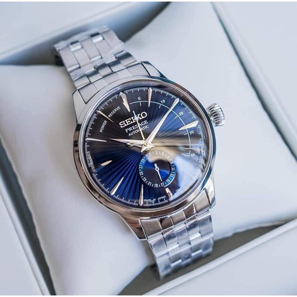 Đồng hồ nam chính hãng Seiko Presage Cocktail Blue Moon Automatic SSA347J1 - Máy cơ tự động - Kính cứng