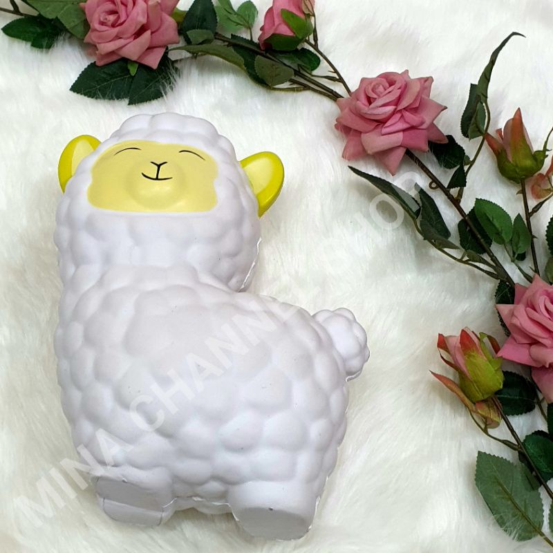 Squishy khổng lồ 25cm 600g con cừu trắng siêu chậm tăng, mềm mịn có bao bì kèm quà tặng