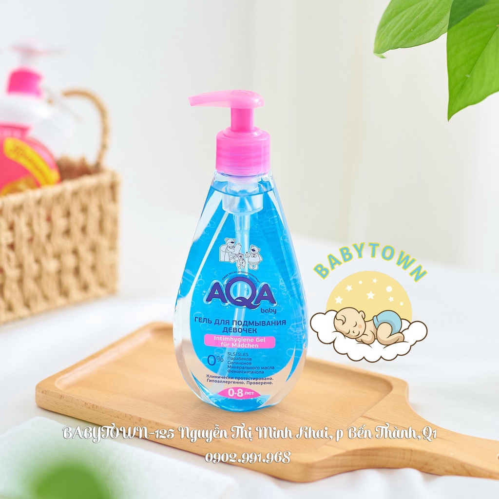 Dung dịch vệ sinh AQA Nga cho bé gái 0-8 tuổi 250ml