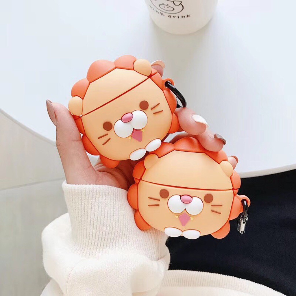 Lovely Lion New Apple Airpods pro case Airpods 1 2 case casing silicone protective cover