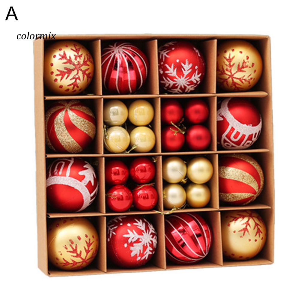Set 42 / 44 Quả Châu Trang Trí Giáng Sinh Kích Thước 3cm / 6cm