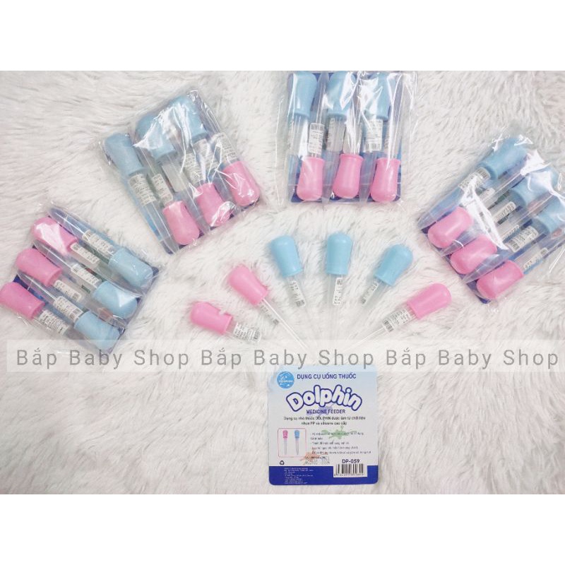 Ống bón sữa, bón thuốc Dolphin 5ml nhựa PP và silicone cao cấp
