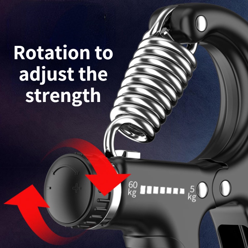 Kìm Bóp Tay Kìm Tập Cơ Tay Dụng Cụ Tập Gym Tại Nhà Điều Chỉnh Lực Có Đếm 5-60kg Hand Grip