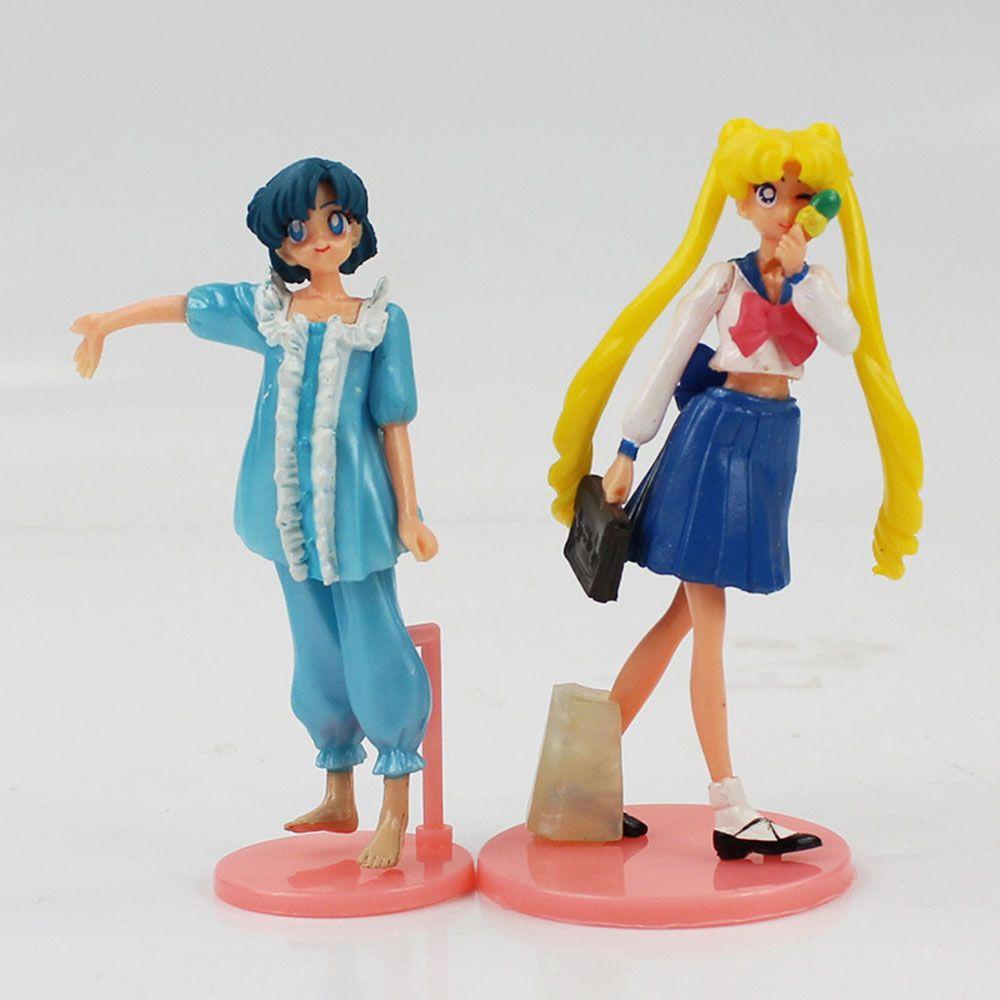 DARNELL Sailor Moon set 7 Mô Hình Nhân Vật Thủy Thủ Mặt Trăng Bằng PVC