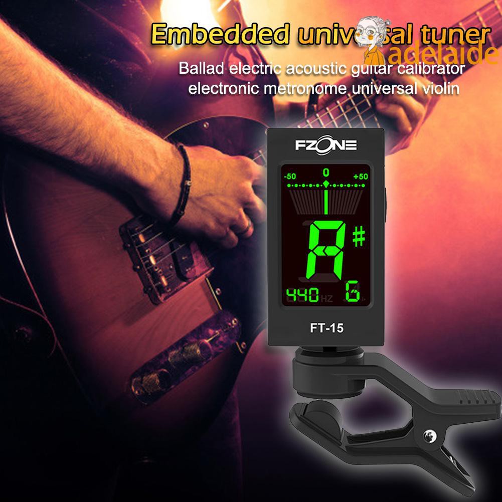 FT-15 Guitar Tuner Ukulele Violin Bass Universal Tuner Rotatable Chromatic