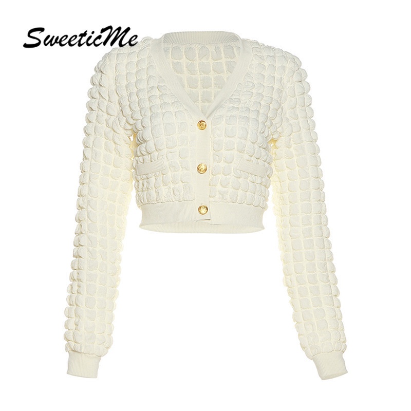 Áo Cardigan Dệt Kim Tay Dài Dáng Ôm Màu Trơn Thời Trang   Quyến Rũ Cho Nữ