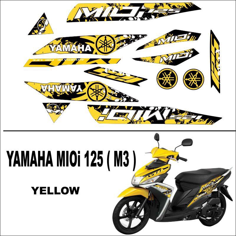 Bộ đề can M3 chất liệu PVC trang trí cho xe YAMAHA MIO i 125