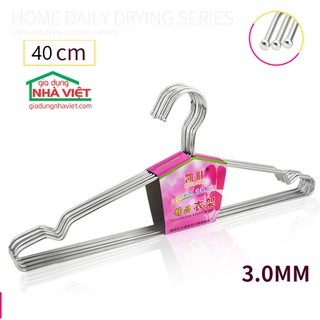 Bộ 10 mắc quần áo inox chống gỉ Kaiwang 40cm