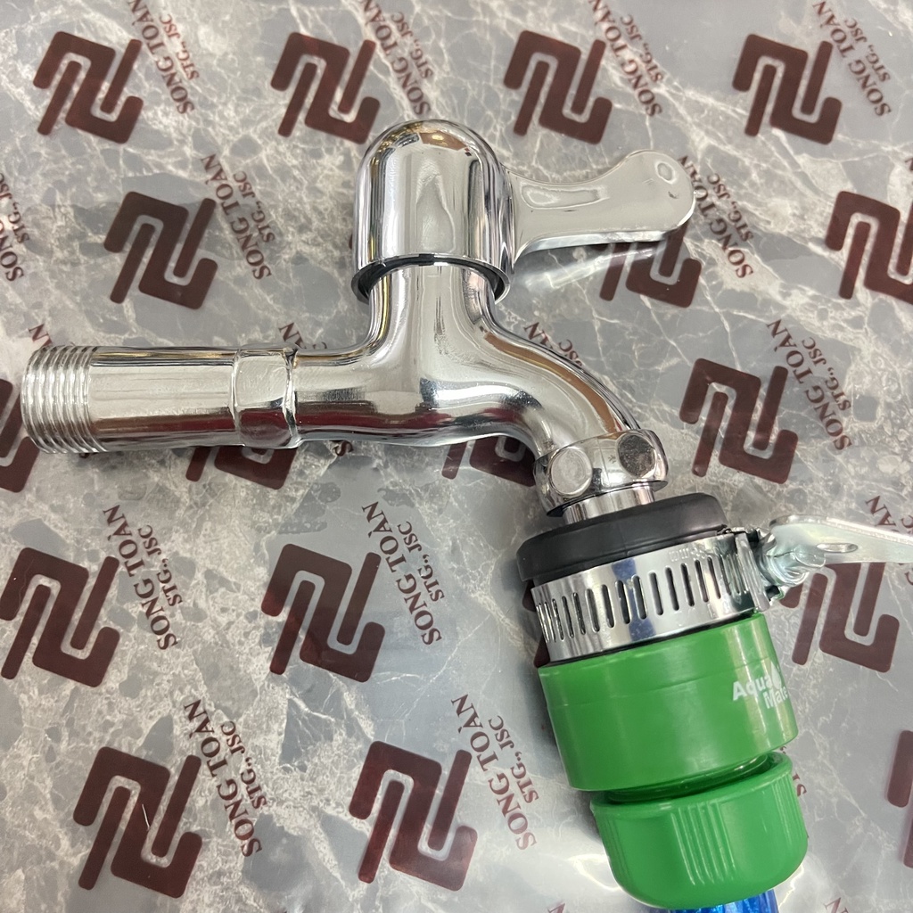 Khớp Nối Ống Mềm 14 & 18 Nối Nhanh Vào Đầu Vòi Nước Cố Định Bằng Đai Siết - Bằng Nhựa, Lắp Đặt Dễ Dàng Bảo Hành 12 TH