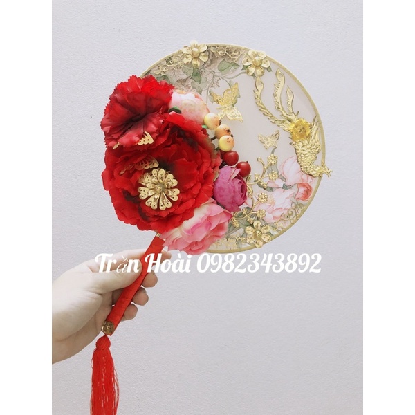 Phụ kiện hầu đồng - quạt cổ trang ,quạt hầu đồng, quạt hầu cô chín