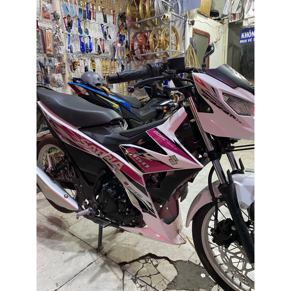 Tem Rời cao cấp Satria màu bạc hồng đen