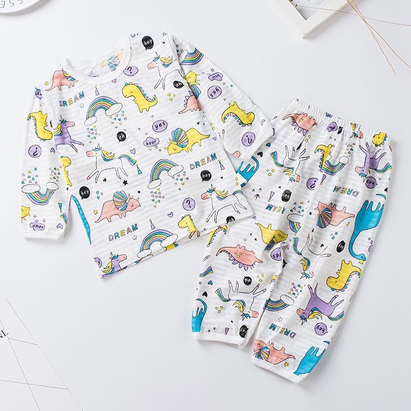 Đồ Bộ Dài Tay, Bộ Cotton Sợi Tre Dài Tay size 73-110