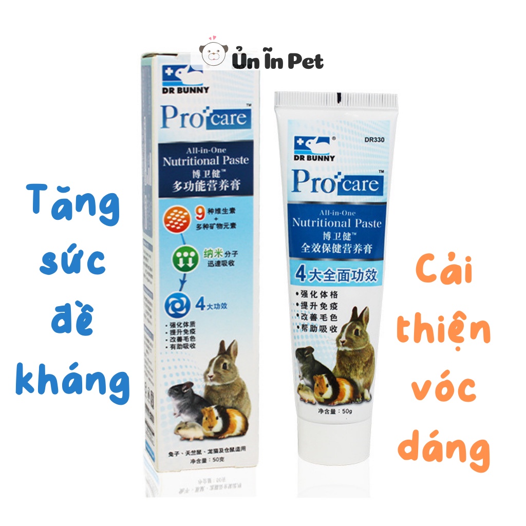 Gel dinh dưỡng cho hamster DR BUNNY tuýp lớn tăng đề kháng hamster
