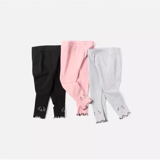 Quần legging len tăm thêu mèo, dâu bé gái 8-20kg