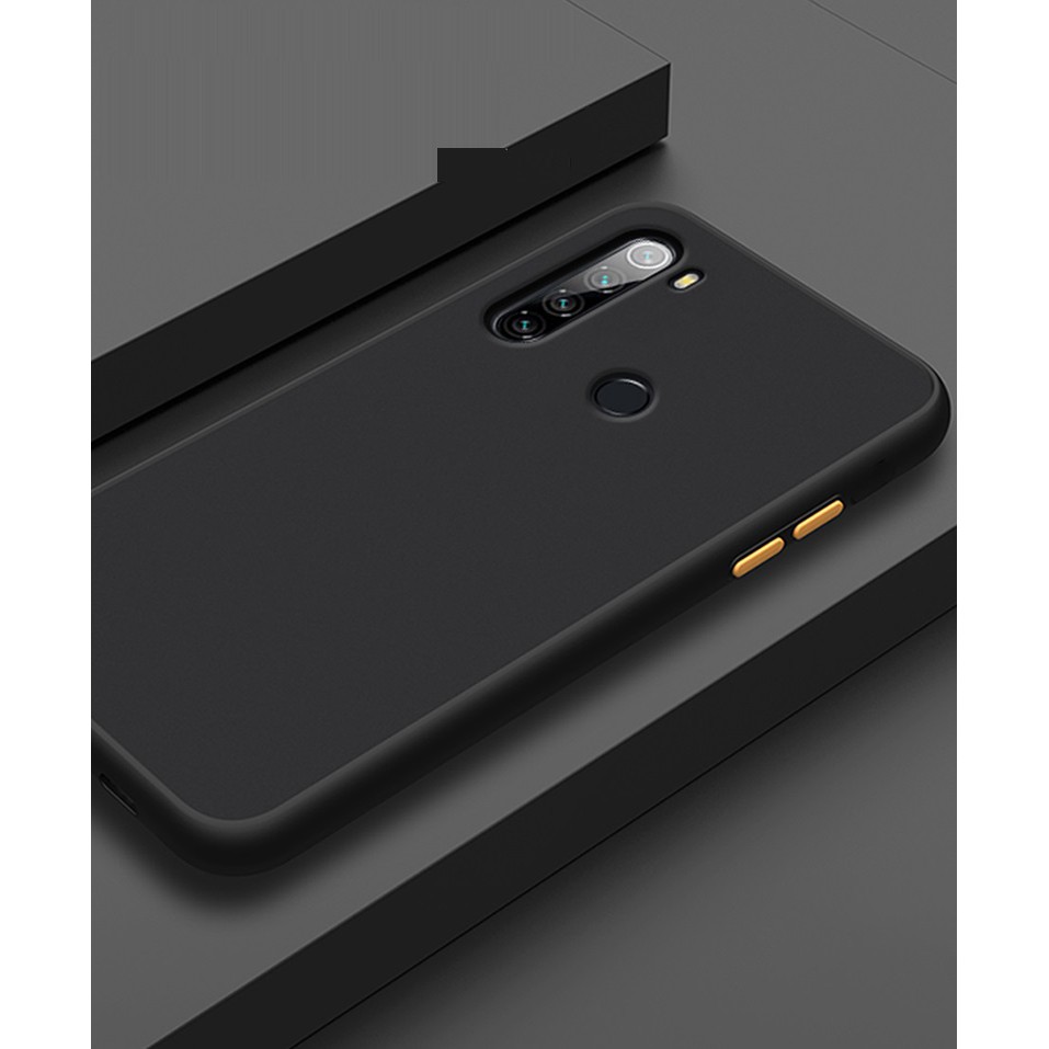 Ốp lưng cho Realme 5 Pro / Realme Q / Realme 5 / Realme 5i / 5s - Mặt lưng nhám viền màu dẻo cao cấp chống bám vân tay