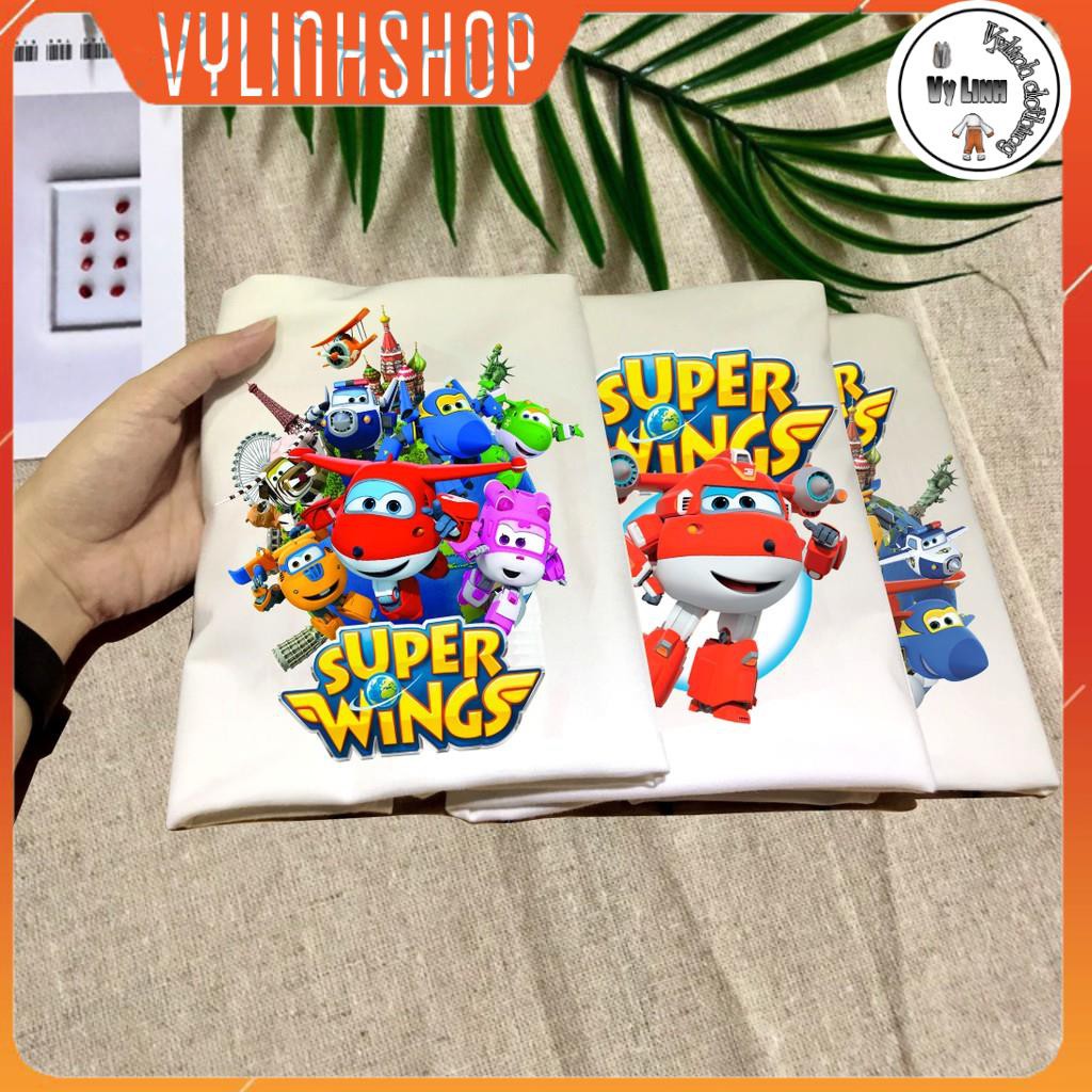 Áo thun bé trai gái 💗FREESHIP💗 Áo Thun Hoạt Hình Đội Bay Siêu Đẳng Super Wings Cho Bé Trai Bé Gái Siêu Đẹp