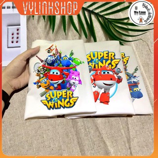 Áo thun bé trai gái 💗FREESHIP💗 Áo Thun Hoạt Hình Đội Bay Siêu Đẳng Super Wings Cho Bé Trai Bé Gái Siêu Đẹp