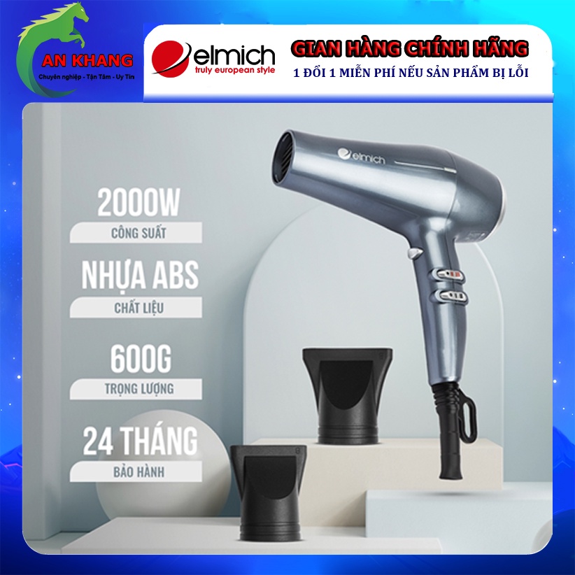 Máy sấy tóc 2000W Elmich HDE-1821 - Hàng chính hãng